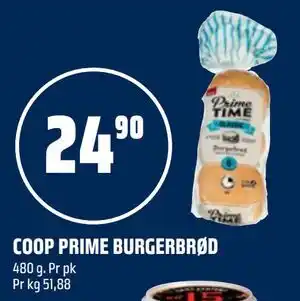 Coop Obs COOP PRIME BURGERBRØD tilbud