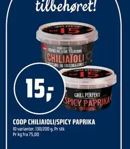 Coop Obs COOP CHILIAIOLI/SPICY PAPRIKA tilbud