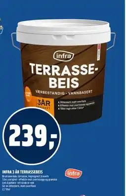 Coop Obs INFRA 3 ÅR TERRASSEBEIS tilbud