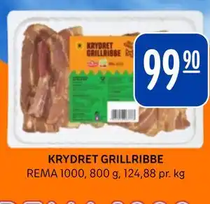 Rema 1000 KRYDRET GRILLRIBBE tilbud