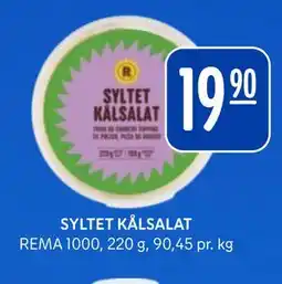 Rema 1000 SYLTET KÅLSALAT tilbud