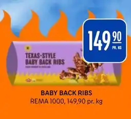 Rema 1000 BABY BACK RIBS tilbud