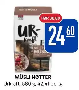 Rema 1000 MÜSLI NØTTER tilbud