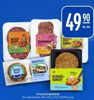 Rema 1000 UTVALGTE BURGERE tilbud