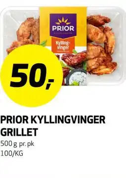 Bunnpris PRIOR KYLLINGVINGER GRILLET tilbud