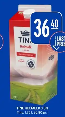 Rema 1000 TINE HELMELK 3.5% tilbud