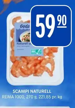 Rema 1000 SCAMPI NATURELL tilbud