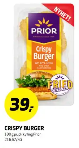 Bunnpris CRISPY BURGER tilbud