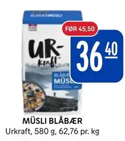 Rema 1000 MÜSLI BLÅBÆR tilbud