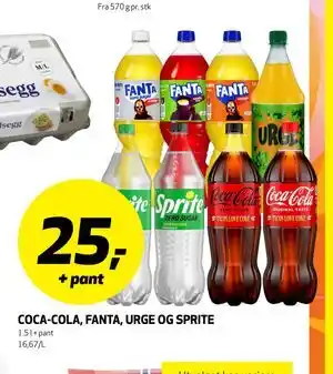 Bunnpris COCA-COLA, FANTA, URGE OG SPRITE tilbud