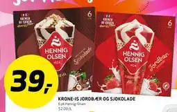 Bunnpris KRONE-IS JORDBÆR OG SJOKOLADE tilbud
