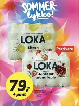 Bunnpris LOKA SITRON OG JORDBÆR & GRANATEPLE tilbud