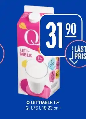 Rema 1000 Q LETTMELK 1% tilbud