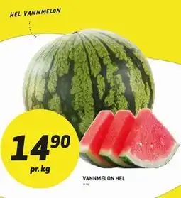 Bunnpris VANNMELON HEL tilbud