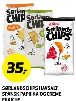 Bunnpris SØRLANDSCHIPS HAVSALT, SPANSK PAPRIKA OG CREME FRAICHE tilbud