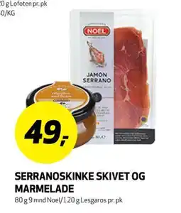Bunnpris SERRANOSKINKE SKIVET OG MARMELADE tilbud