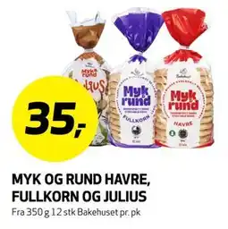 Bunnpris MYK OG RUND HAVRE, FULLKORN OG JULIUS tilbud