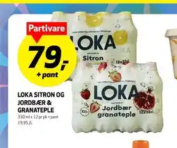 Bunnpris LOKA SITRON OG JORDBÆR & GRANATEPLE tilbud