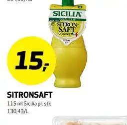 Bunnpris SITRONSAFT tilbud