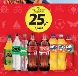 Bunnpris Alle single 1,5L flasker fra Coca-Cola tilbud
