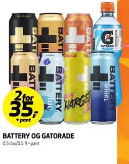 Bunnpris BATTERY OG GATORADE tilbud