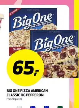 Bunnpris BIG ONE PIZZA AMERICAN CLASSIC OG PEPPERONI tilbud