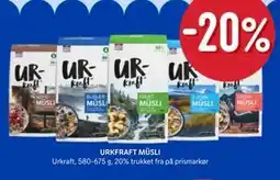 Rema 1000 URKFRAFT MÜSLI tilbud