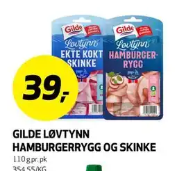 Bunnpris GILDE LØVTYNN HAMBURGERRYGG OG SKINKE tilbud