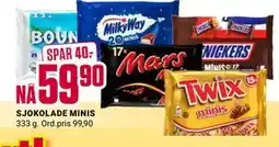 Europris SJOKOLADE MINIS tilbud