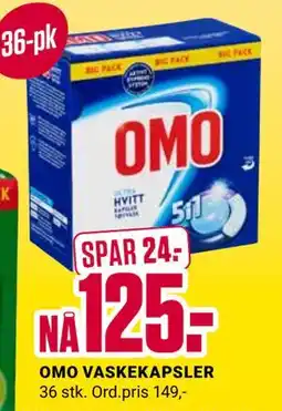 Europris OMO VASKEKAPSLER tilbud