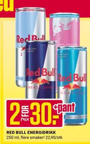 Europris RED BULL ENERGIDRIKK tilbud