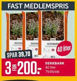 Europris DEKKBARK, Medlemspris tilbud