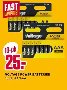 Europris VOLTAGE POWER BATTERIER tilbud