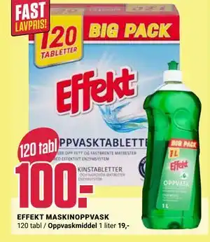 Europris EFFEKT MASKINOPPVASK tilbud