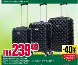 Europris KOFFERT SORT, LAS VEGAS tilbud