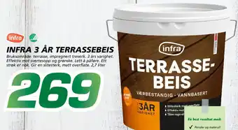 Infra 3 år terrassebeis