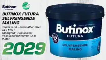 Coop Byggmix Butinox Futura selvrensende maling tilbud