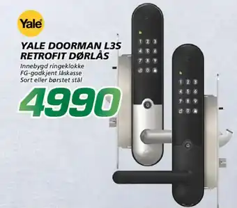 Coop Byggmix Yale doorman L3S retrofit dørlås tilbud
