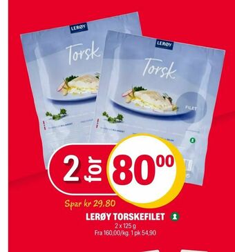 Coop Extra Lerøy torskefilet tilbud