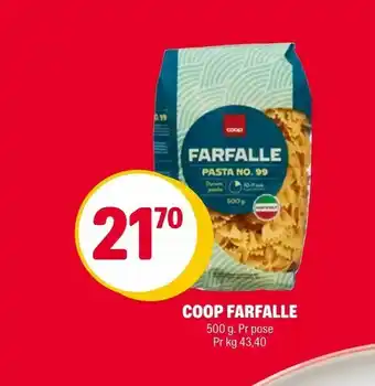 Coop Extra 500 g. Pr pose Pr kg 43,40 tilbud