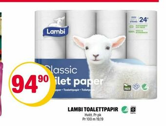 Coop Extra Lambi toalettpapir tilbud