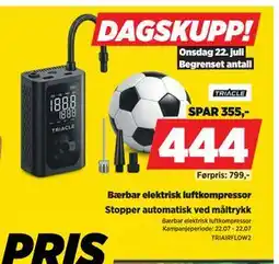 POWER Bærbar elektrisk luftkompressor tilbud