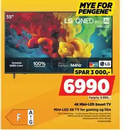 POWER LG QNED evo AI 4K Mini-LED Smart TV tilbud
