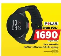 POWER Pacer løpeklokke tilbud