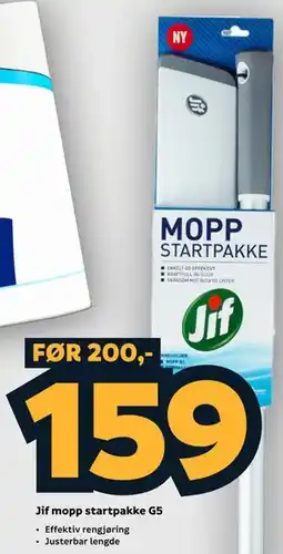 Megaflis Jif mopp startpakke G5 tilbud