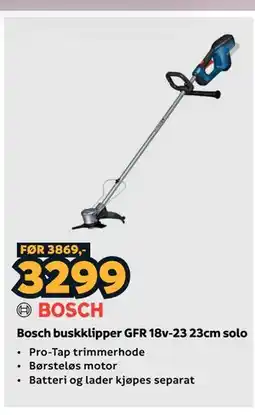 Megaflis Bosch buskklipper GFR 18v-23 23cm solo tilbud