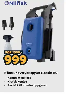 Megaflis Nilfisk høytrykkspyler classic 110 tilbud