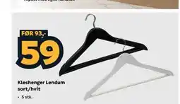 Megaflis Kleshenger Lendum sort/hvit tilbud