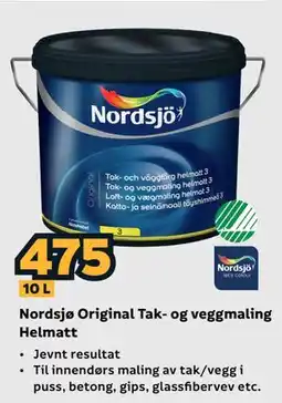 Megaflis Nordsjø Original Tak- og veggmaling Helmatt tilbud