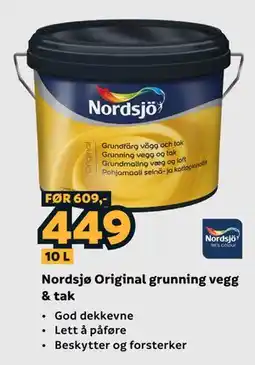 Megaflis Nordsjø Original grunning vegg & tak tilbud